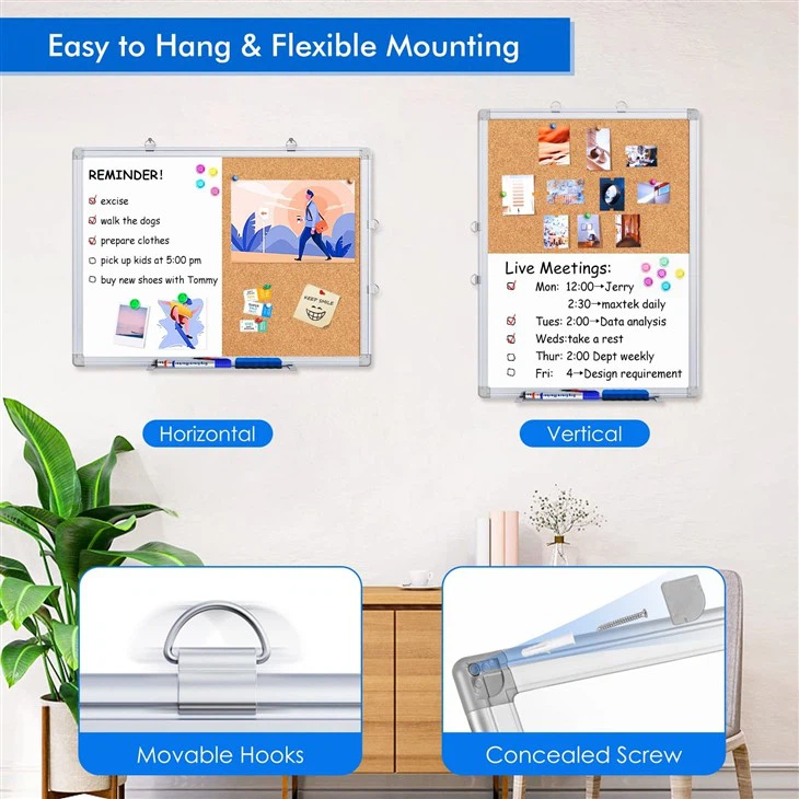 Whiteboard Bulletin Combination Board Whiteboard Bulletin Combination Board